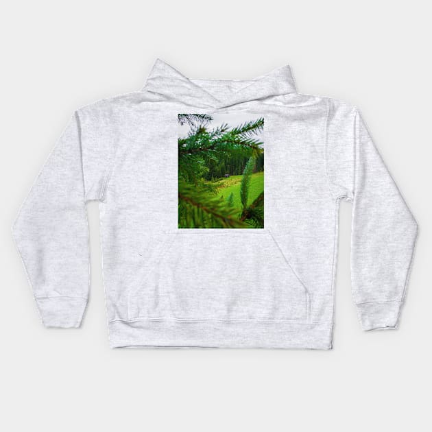 Old house in the forest Kids Hoodie by psychoshadow